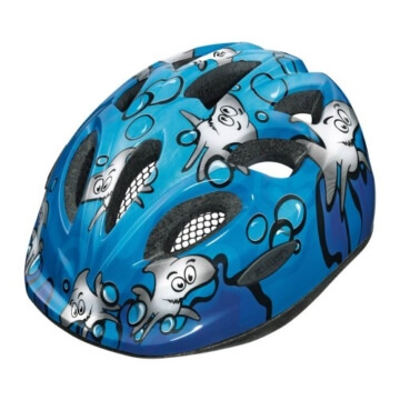 Abus Unisex – Kinder Fahrradhelm Smiley, sharky ocean, 50-55 cm, 48028-7 - 1