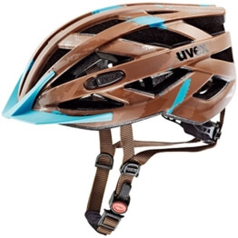 UVEX Erwachsene Fahrradhelm I-VO CC, Brown/Light Blue Mat, 56-60 cm, 4104230417 - 1